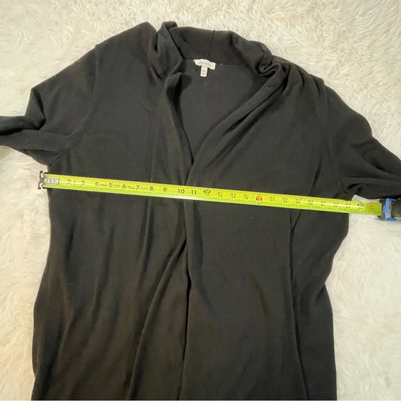 Ella Moss Black Open-Front Sweater - Picture 5 of 8